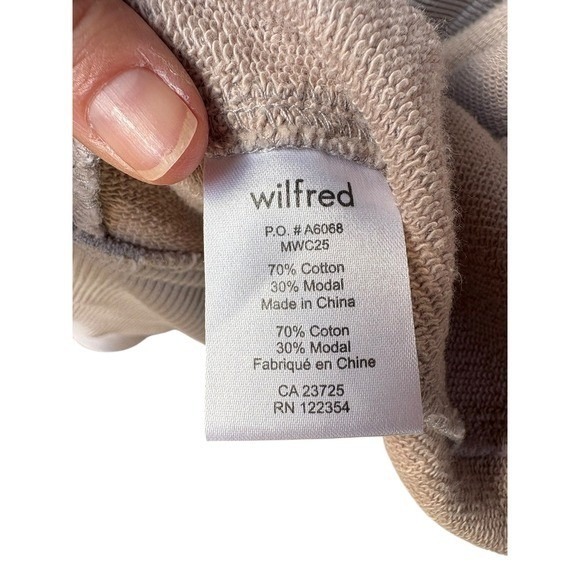 Aritzia Wilfred Beige Diderot Cocoon Open Front Studded Detail Cardigan - Small - Picture 5 of 8